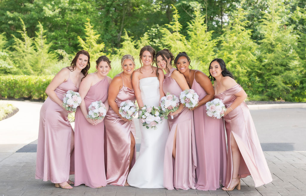 Bride and bridesmaids